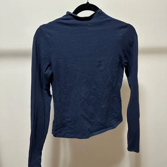 Skims Cotton Jersey Mock Neck Long Sleeve Top - Picture 3 of 6